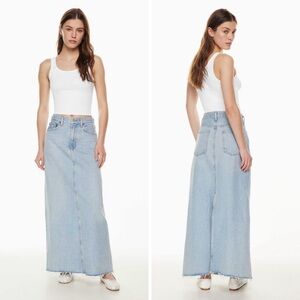 Agolde Hilla Long Denim Skirt Size 27